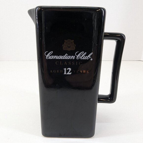 Canadian Club Classic Aged 12 Years Black Advertising Pub Jug Water Jug - Picture 1 of 6